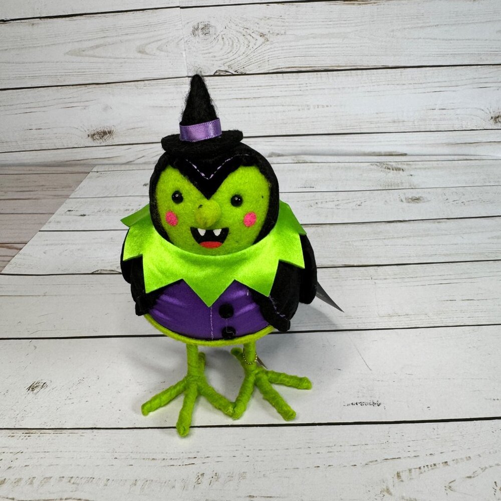 Hyde & Eek! Halloween Featherly Friends Spellma Witch Bird Plush Decor‎ 2024